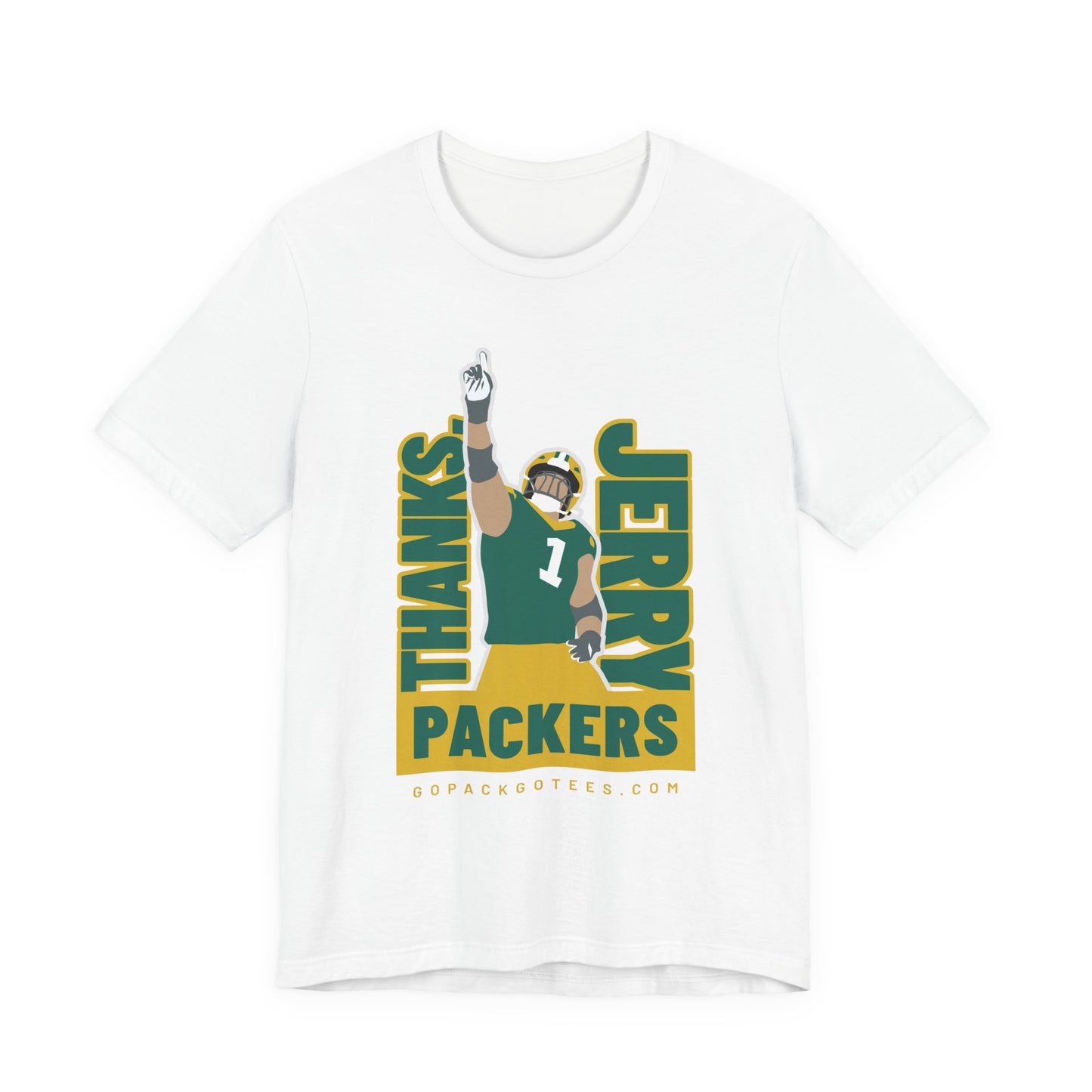 Thank You Jerry Packers Unisex Tee, Sports Fan Shirt, Game Day Apparel, NFL Gift, Team Spirit Wear, Green Bay Packers T-Shirt