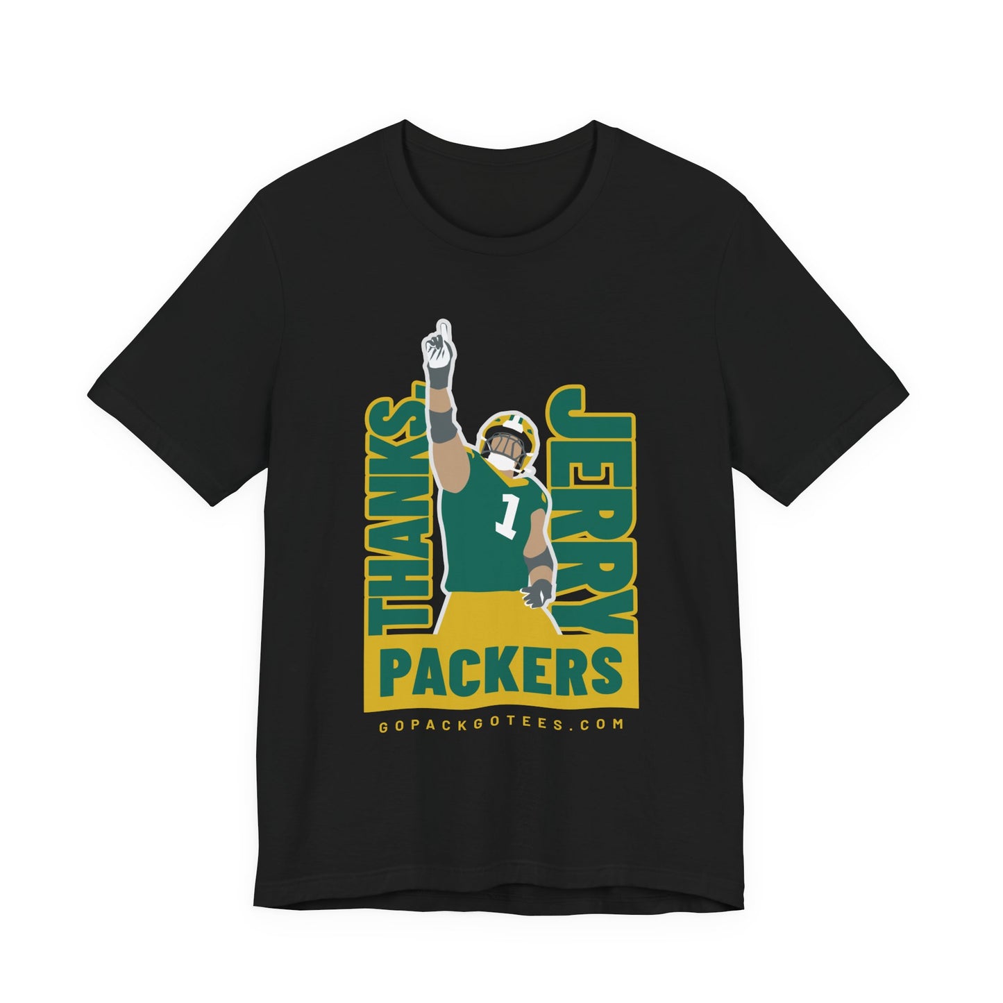 Thank You Jerry Packers Tee, Unisex Football Shirt, Game Day T-Shirt, Packers Fan Apparel, Sports Merchandise, #GoPackGo Shirt