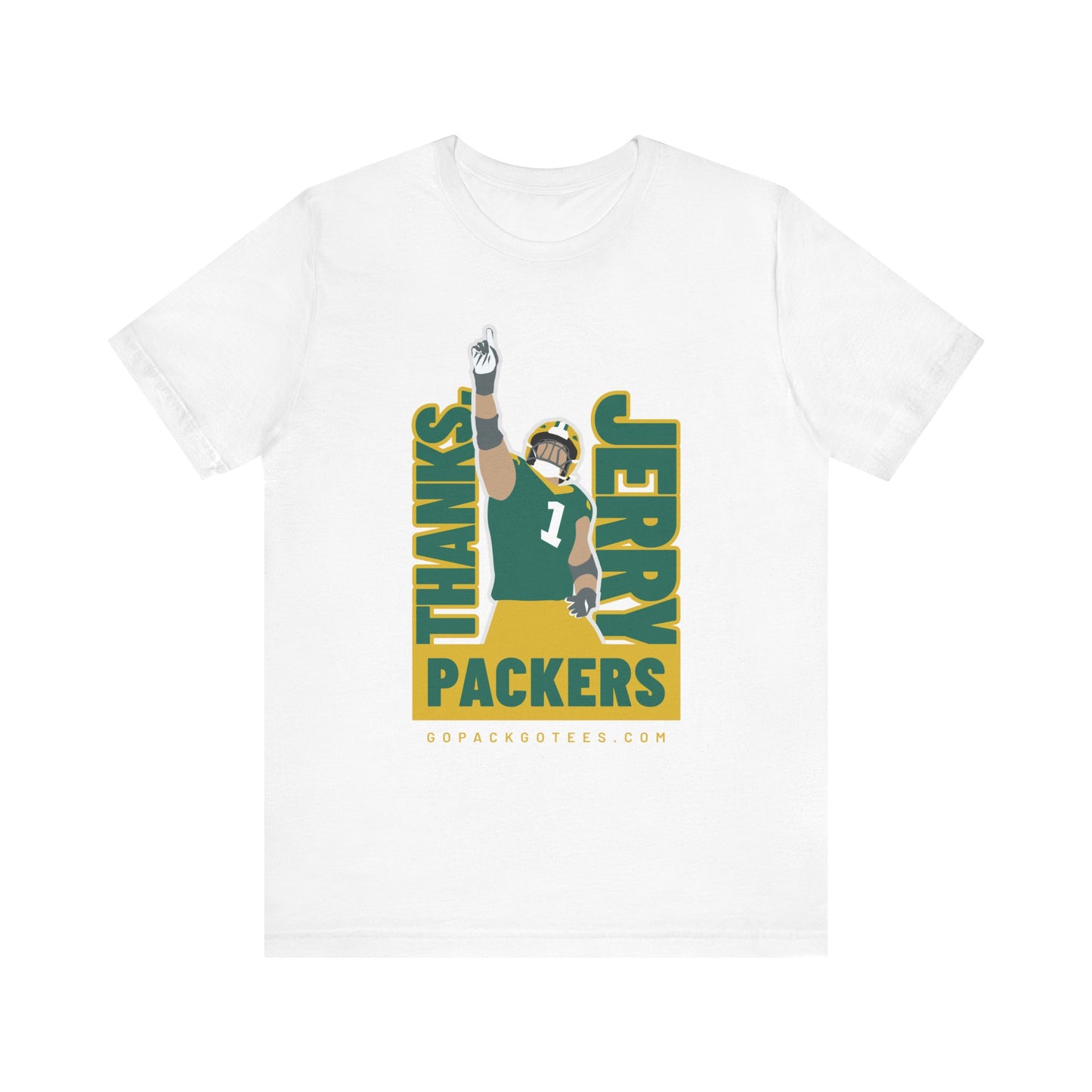 Thank You Jerry Packers Tee, Unisex Football Shirt, Game Day T-Shirt, Packers Fan Apparel, Sports Merchandise, #GoPackGo Shirt